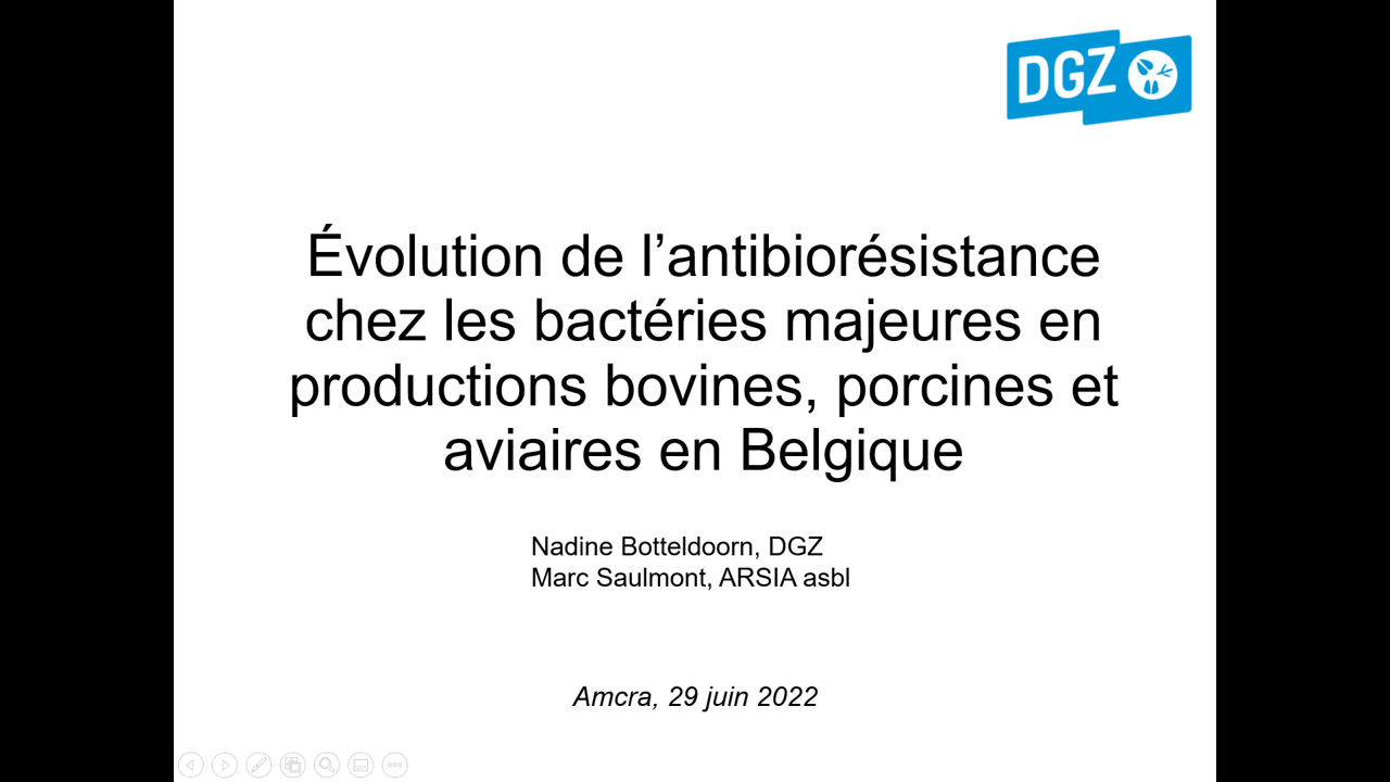 Résistance aux antibiotiques chez les bactéries pathogènes isolées chez les animaux de rente