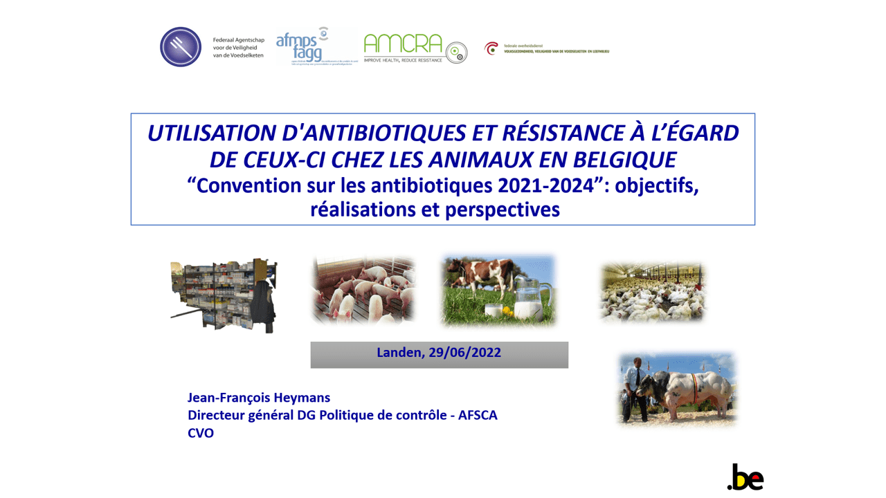 La Convention antibiotique et la politique belge de lutte contre l’antibiorésistance chez les animaux