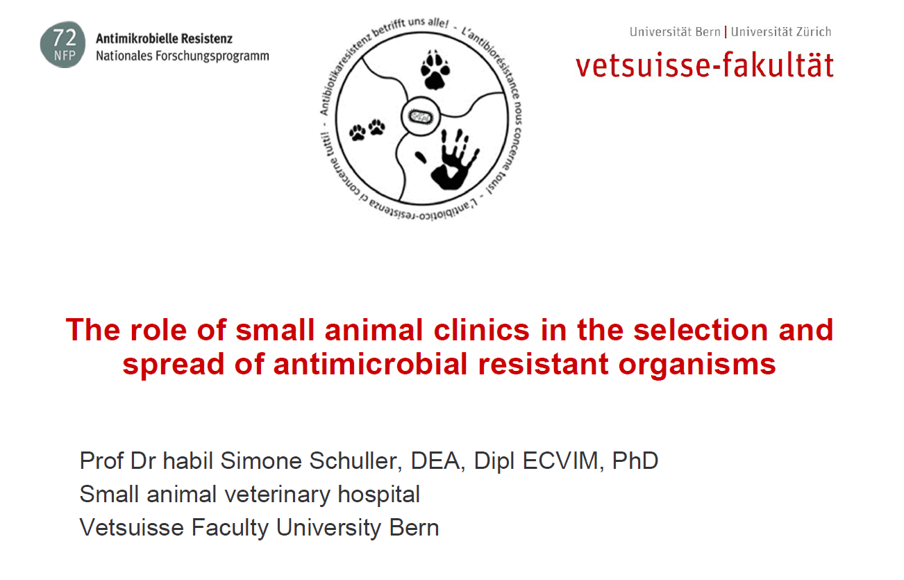 The role of small animal clinics in the selection and spread of antimicrobial resistant organisms The role of small animal clinics in the selection and spread of antimicrobial resistant organisms