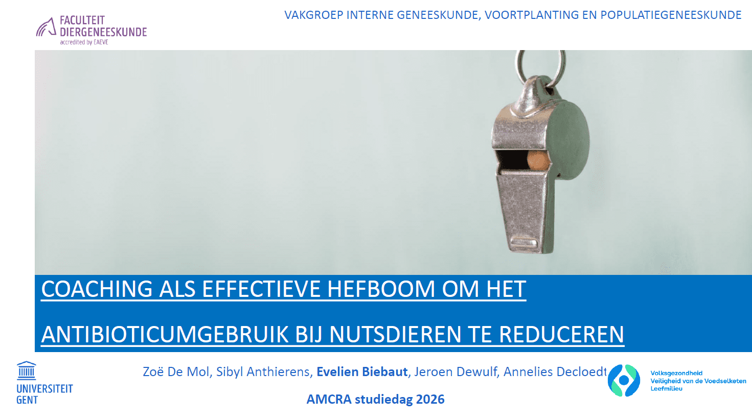 Coaching als effectieve hefboom om het antibioticumgebruik bij nutsdieren te reduceren 